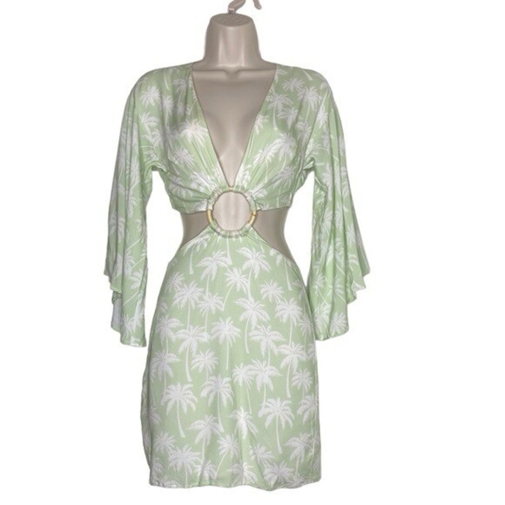 Maysa Kimono Dress in Palm Tree Print by Lovers + Friends